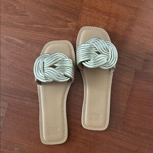 City Chic Metallic Braided Sandals